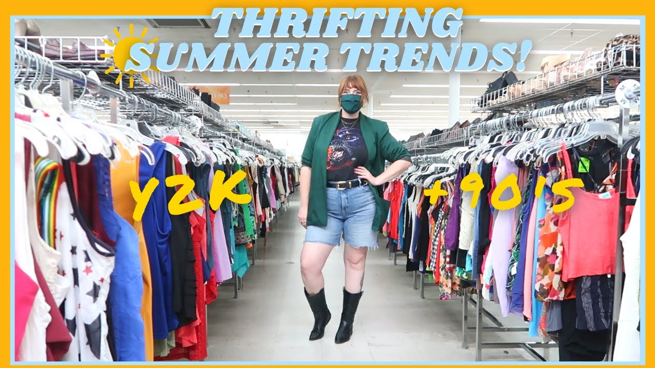 Thrifting SUMMER 2021 Fashion TRENDS Thrift with Me! Y2K Fashion