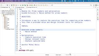 Java M14GA1 Naive method for prime numbers   Introduction