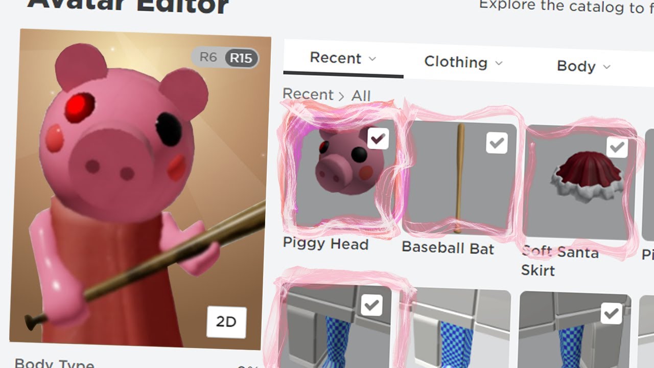 Making Piggy A Roblox Account Youtube - piggy baseball bat roblox