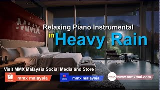 Relaxing Beautiful Piano Music in Heavy Rain