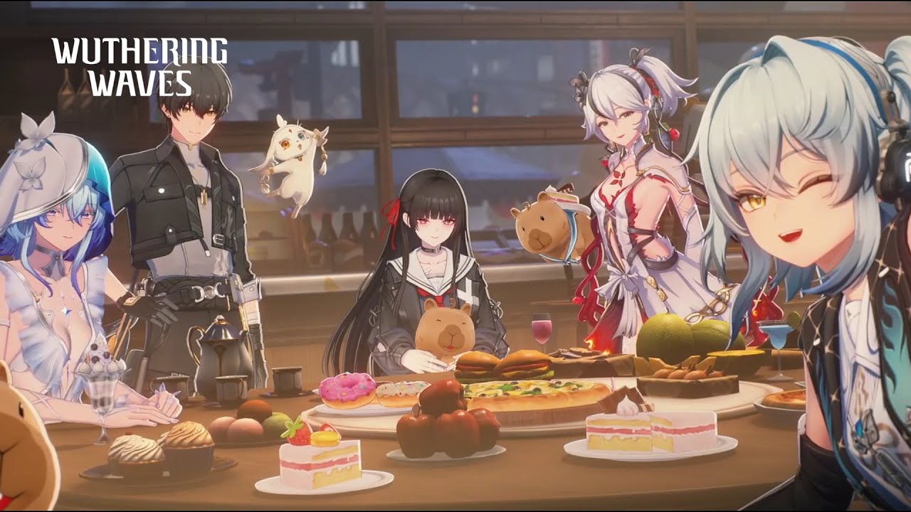 Вечеринка Ровера с его жёнами (концовка перехода Чисы), катсцена — Wuthering Waves 2.8
