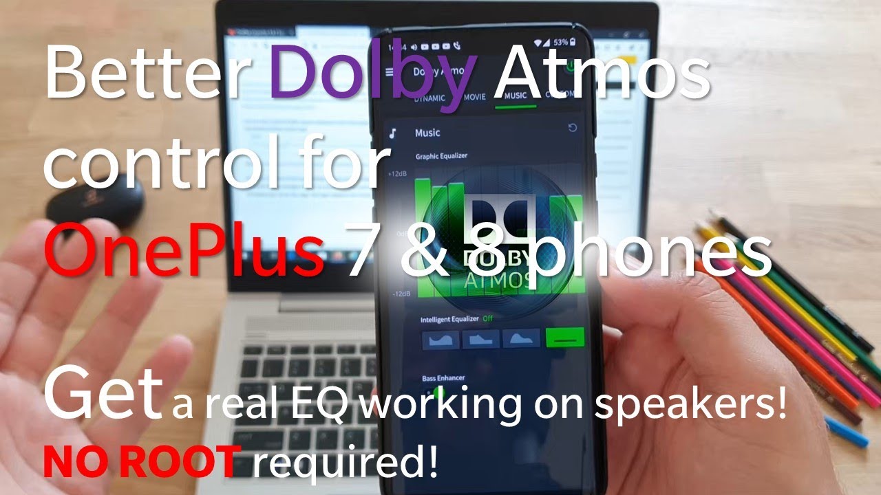 præcedens Subjektiv spurv Better Dolby Atmos control for OnePlus 7 & 8 - get a real EQ working on  speakers! NO ROOT required! - YouTube