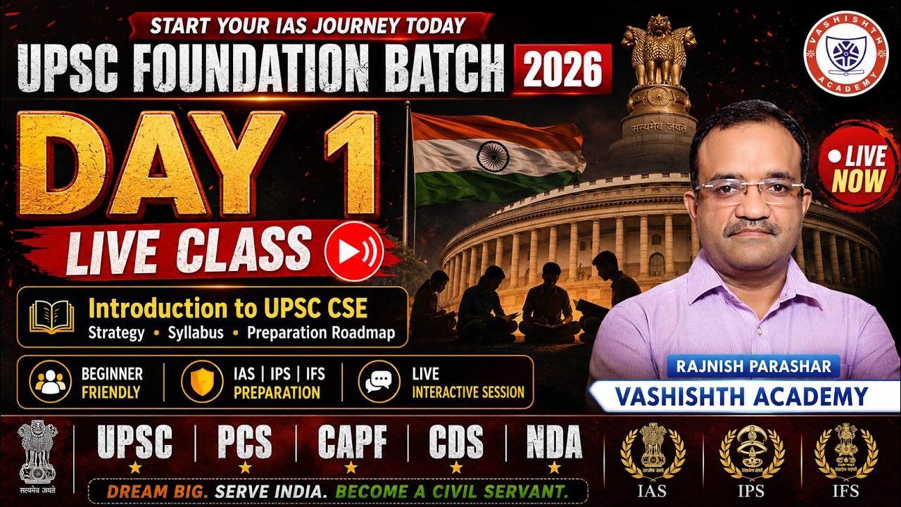 UPSC Foundation Course 2026 | First Live Class | How to Start UPSC ...