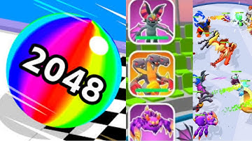 Ball Run 2048 vs Monster Squad Rush - All Levels Android,ios Gameplay Mobile.ep3