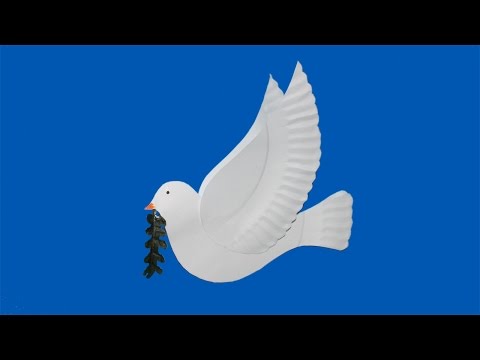 Make a dove with paper plates