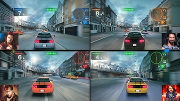 Blur Multiplayer 4 Players Gameplay