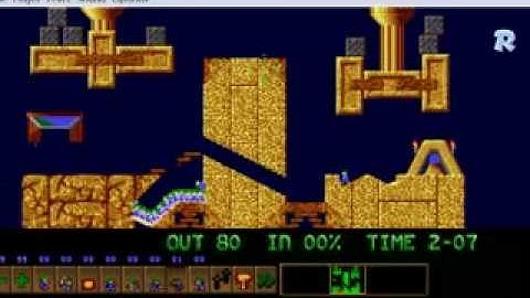 Lemmings my real custom level 21 they life beyond the valley