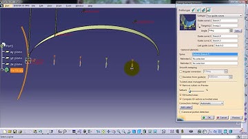 Surface in catia Part 8 Sweep   Profile type Conic