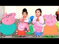 Peppa pig toys | finger family song | nursery rhymes | kids song