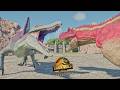 Dinosaur King Tyrannosaurus Rex VS Dinosaur King Spinosaurus – Can The Terry Survives? | JWE2