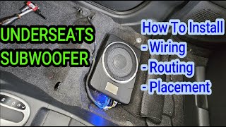 Installing underseat subwoofer - Better than expected results