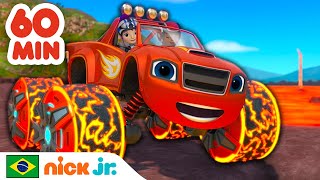 Blaze e os Monster Machines | 1 HORA das corridas mais emocionantes! | Nick Jr. em Português