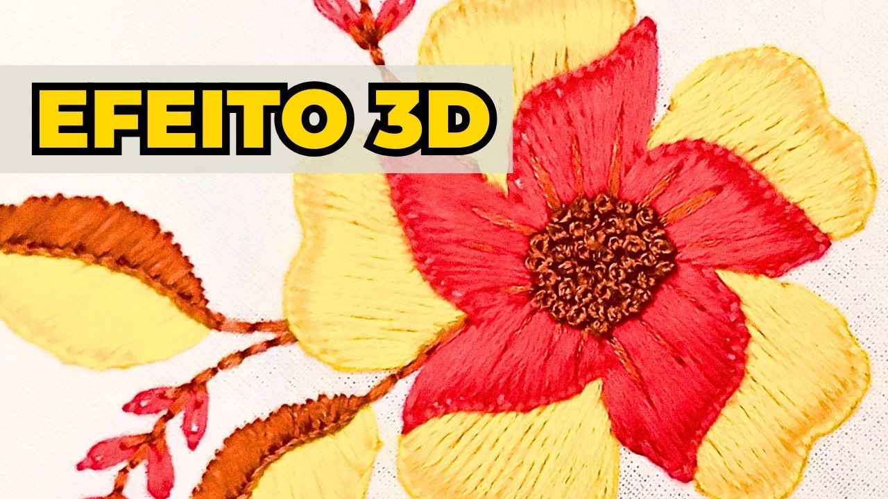 3D effect in embroidery! 🌹 How to make a flower using the blanket