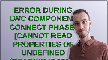 Error during LWC component connect phase: [Cannot read properties of undefined (reading 