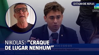 Nikolas ataca Craque Neto por causa de crítica a evento com Bolsonaro