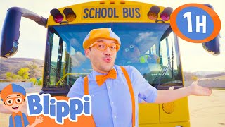 WHEELS ON THE BUS | Blippi | 🚌Wheels on the BUS Songs! | 🚌Nursery Rhymes for Kids