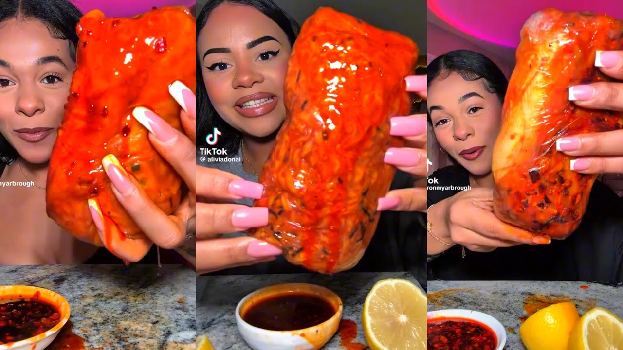 TikTok *Buldak Burrito* Mukbang Compilation