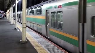 E231系1000番台・E233系3000番台コツK-03編成+コツE-60編成・小田急4000形4053F編成藤沢駅同時発車