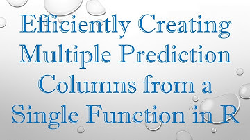 Efficiently Creating Multiple Prediction Columns from a Single Function in R