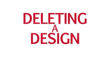 27 - Deleting Design - SWF Embroidery Machine: ES Series Compact and Full Size