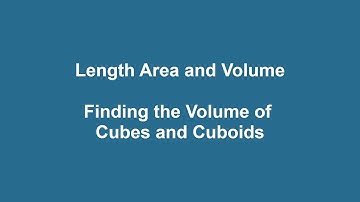 2.4.1 Finding the Volume of Cubes and Cuboids