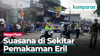 Suasana Pagi Sekitar Pemakaman Emmeril Kahn Mumtadz, Cimaung
