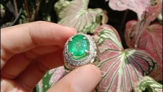 CINCIN ZAMRUD COLOMBIA | FULL KRISTAL - Gemstone Jawa Tengah