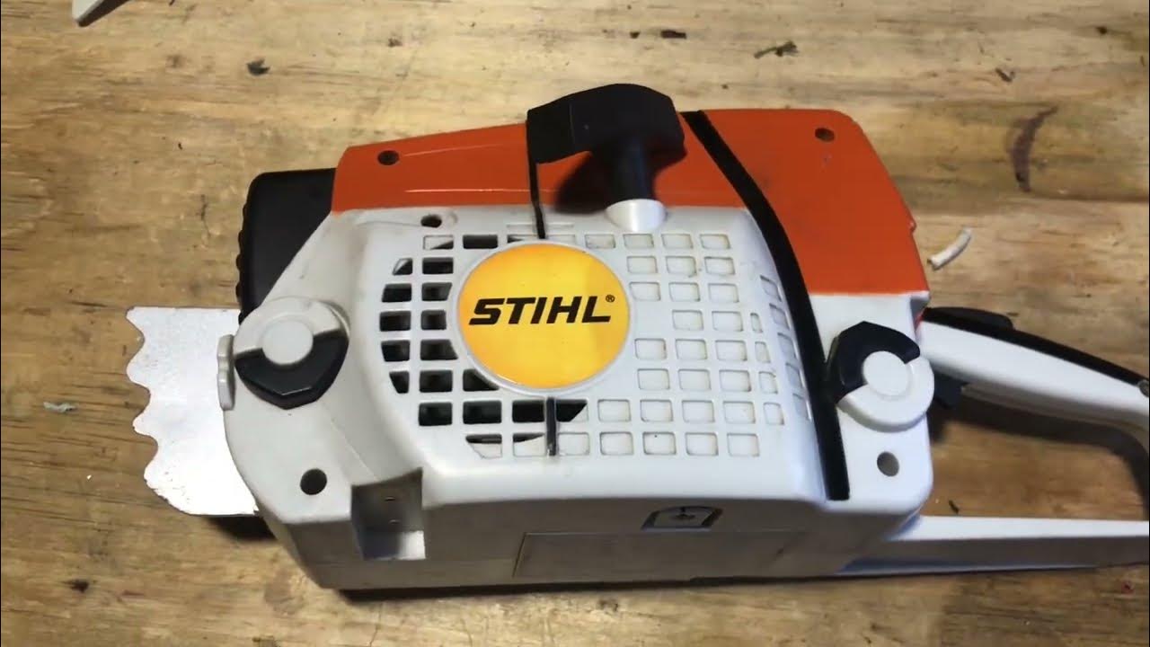 STIHL chainsaw jammed chain fix. YouTube
