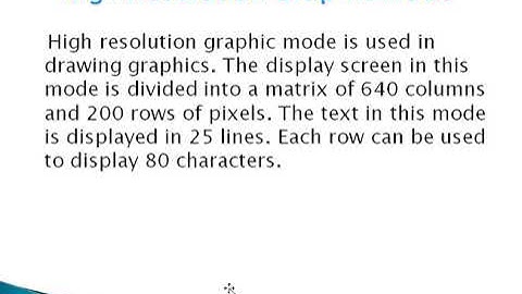 computer science 10th, display modes in GW BASIC partii
