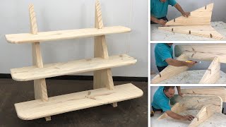 Shelf Wooden shelf very easy to make  Woodworking tutorial