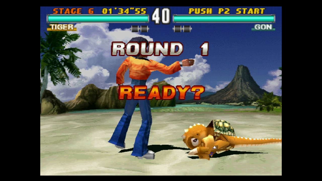 Tekken 3 NO DAMAGE - Secret Character Tiger Playthrough / Not [TAS] / Capoeira