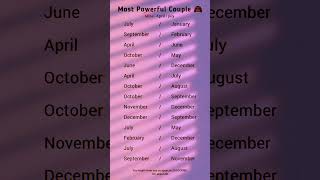 Most Powerful Couple 😈🙈 Is Your Birth Month Pair on This List?