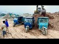 Dàn Công nông 3 khối chở cát đá cực mạnh máy nổ 40 ngựa | ô tô , máy xúc múc cát | great truck