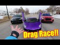 Lamborghini Urus races Lamborghini Aventador!!