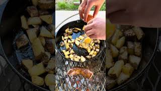 Sunday Morning Breakfast Skillet: The Ultimate Hangover Cure #breeo #cusocuts #firecooking