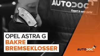 Videoinstruksjoner for Opel Astra G t98 2002