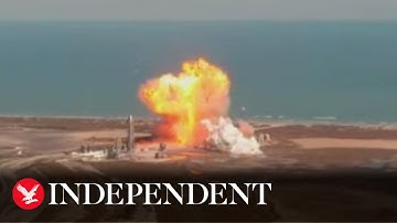 SpaceX starship explodes on landing in latest test of Mars-bound craft