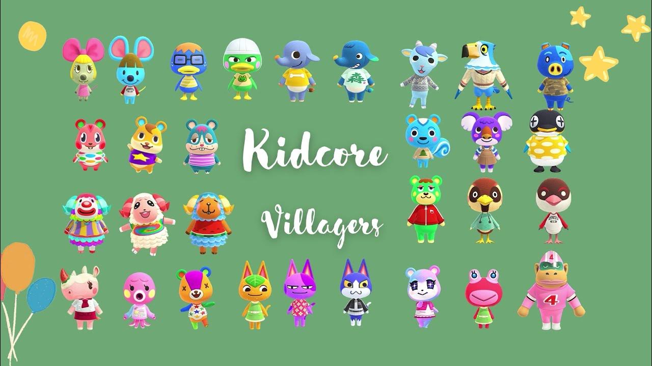 ACNH Villagers for your Kidcore Island! YouTube
