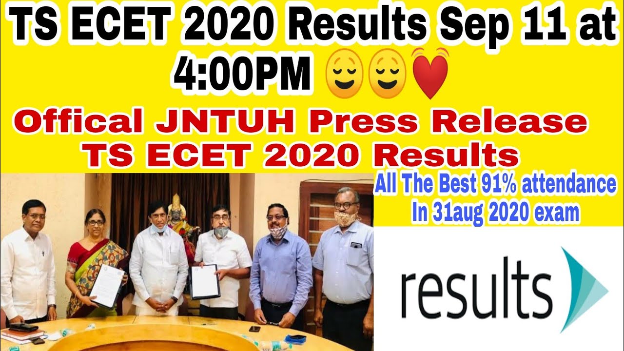 TS ECET 2020 Results | Sep 11 at 4:00PM | TS ECET Results | TS ECET Rank | TS ECET Attendence | ECET