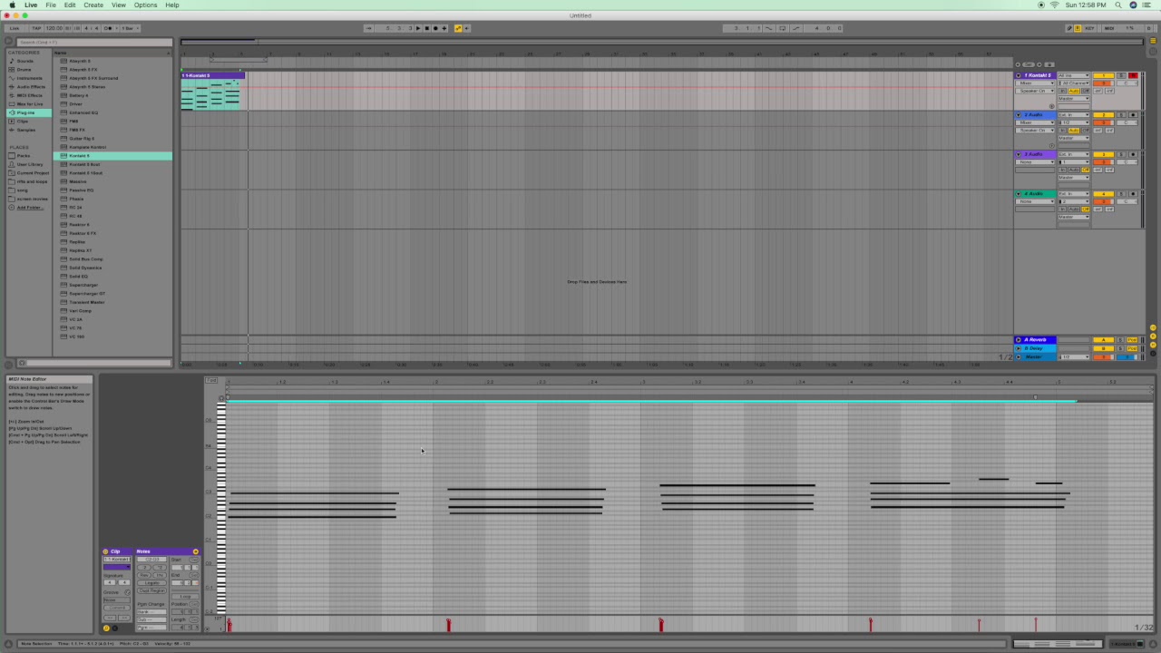 Ableton Live Reverse and Inverse midi notes. How to spice up your midi ...