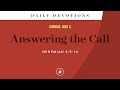 Answering the call  daily devotional