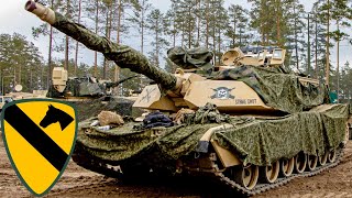 US Army, Steel Cavalry. M1A2 SEPv3 Abrams tanks during combat exercises in Finland, NATO.