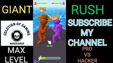 Noob vs Pro vs Hacker in Giant Rush Gameplay MAX LEVEL Walkthrough Giant Run Game Video Level 1 to 9