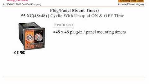 PLUG-PANEL MOUNTED ANALOG ON-DELAY-INTERVAL TIMER 55XC SELEC