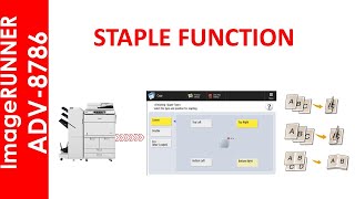 imageRUNNER ADV 8786 STAPLE FUNCTION