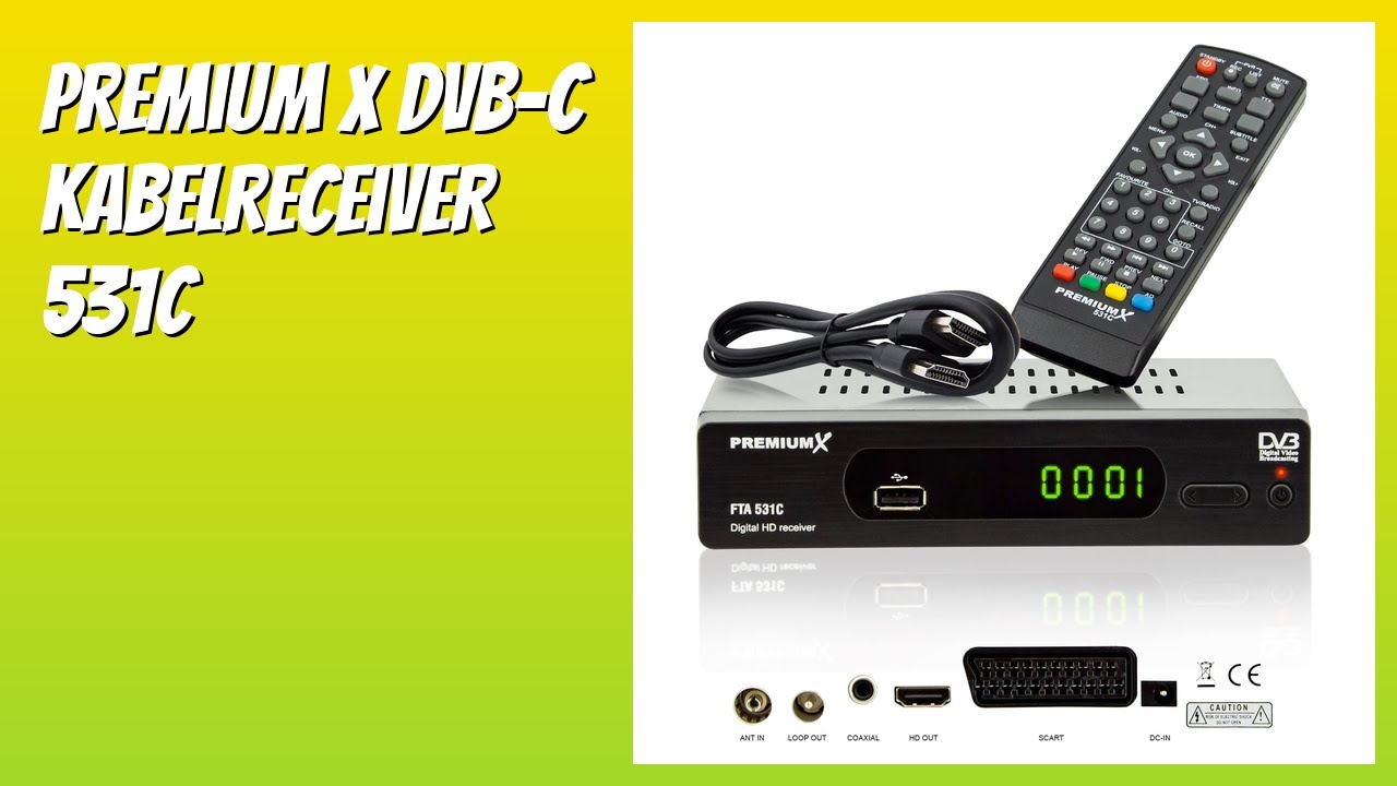 BEWERTUNG (2025): Premium X DVB-C Kabelreceiver 531C. Infos - YouTube