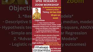 free research article workshop #spss#medical #research#publications#article
