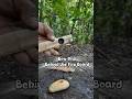 Bow drill, Penetrate the starting rotation point from behind the Fire board #primitivefirelighting