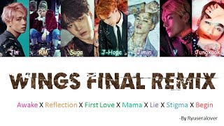 BTS - Wings Final Remix by Ryuseralover Color Coded Lyrics [HAN|ROM|ENG]