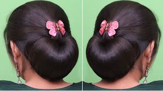 Summer 🌞 Special Bun Hairstyle for Long medium hair With Small Clutcher | Easy Clutcher Hairstyle